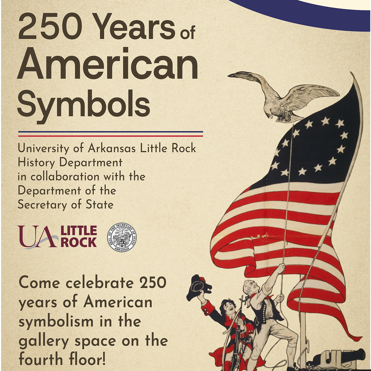 Title Panel for the 250 Years of American Symbols exhibit