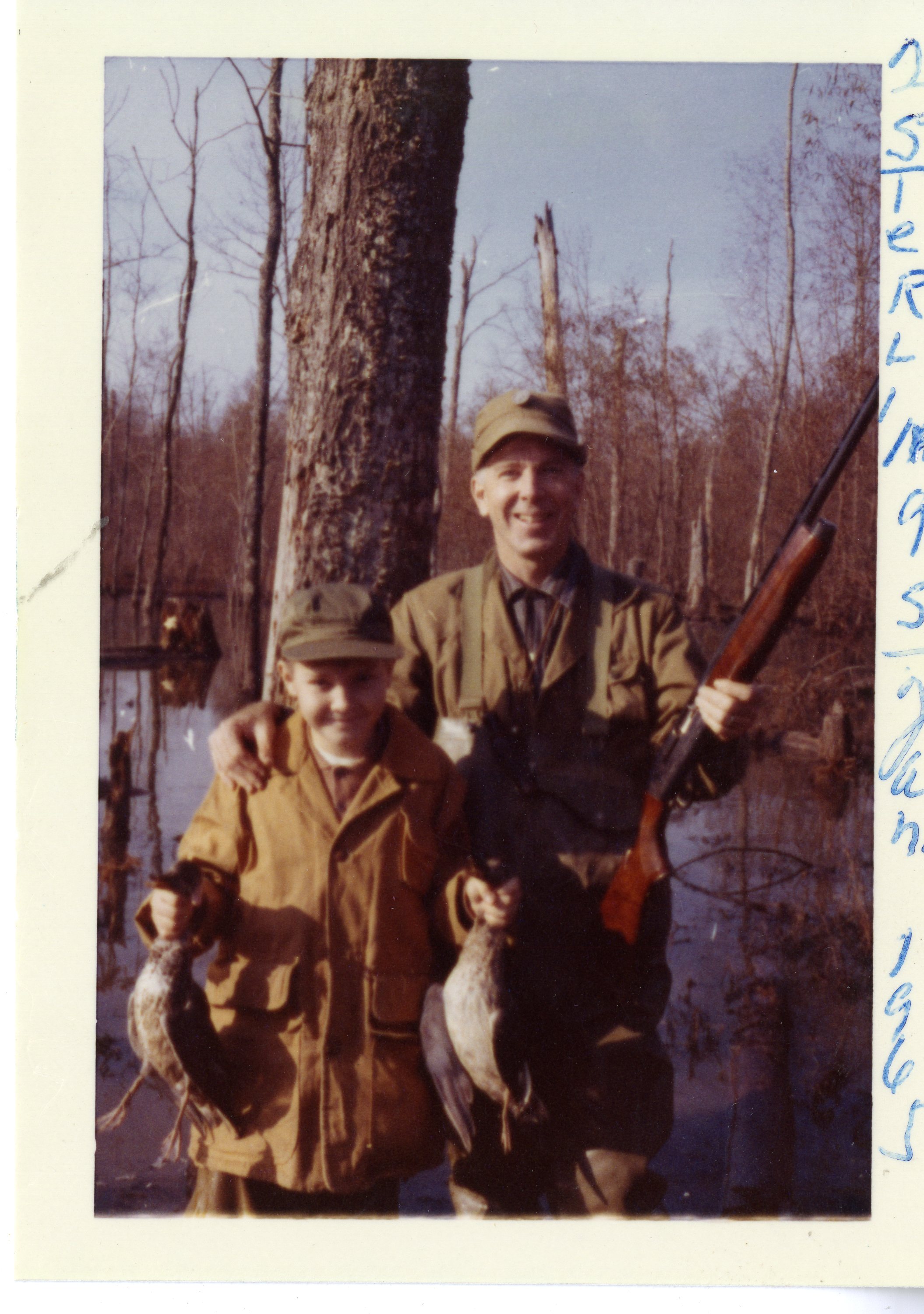 Sterling and Sterling Tucker Jr., duck season, 1965 Sterling and Sterling Tucker Jr., duck season, 1965