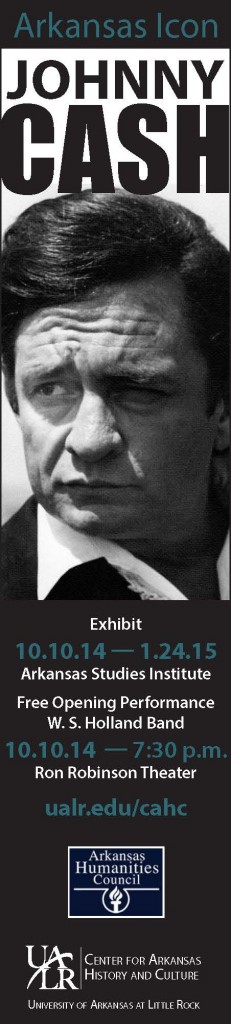 Vertical Ad for Johnny Cash: Arkansas Icon