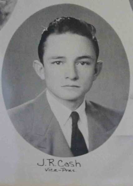 Johnny Cash's high school yearbook picture, 1950.