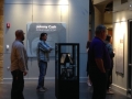Gallery visitors viewing the Johnny Cash exhibit