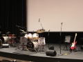 Various musical instruments on a stage