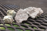 Fossil-filled limestone and chert found at CCC Quarry.
