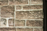 Close up of stone work inside CCC Pavilion.