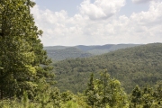 View of Buffalo River valley from lodge and restaurant.