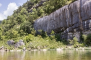 Limestone bluff at Buffalo Point swimming area.