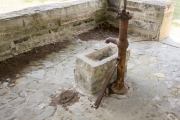 Water pump in pavilion at Big Flat City Park.