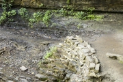 View of the CCC stonework near the Twin Falls on the Devil’s Den Trail