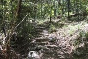 View of the CCC stonework on the Yellow Rock Trail
