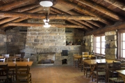 The indoor dining area for the Pavillion Cafe