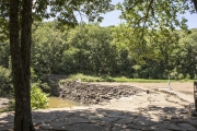 A view of the dam on Lee Creek, originally built by the CCC but later raised in the 1960’s