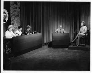 Jeannette appearing as guest on "Ladies of the Press," ca. 1965