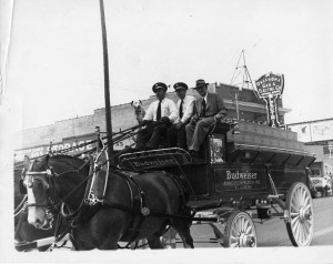 J. E. Garner and the Budweiser Wagon