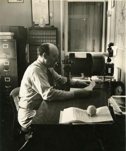 Garner at KFPW desk