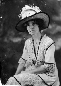 Babcock in hat and lace dress, undated