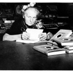 Babcock signing copies of THE SOUL OF ANN RUTLEDGE, undated