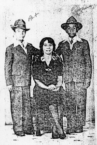 Art Porter, Eugene Porter, and Lillie Mae (Warren) Porter, ca. 1930s