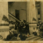 Photograph of Women's Suffrage Rally on the Steps of the Old State House, 1914. courtesy Arkansas State Archives.