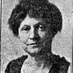 Image of newspaper clipping of Florence Cotnman, portrait.