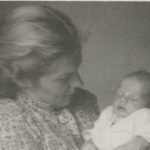 Barbara Sears Rockefeller holding Winthrop Paul Rockefeller, 1948