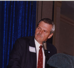 Winthrop Paul Rockefeller at a Billfish Foundation holiday dinner, 1997. Photograph courtesy of Tom Weber.