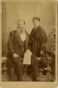 John Gould Fletcher, Sr., seated next to his wife, Adolphine Krause Fletcher, 1880