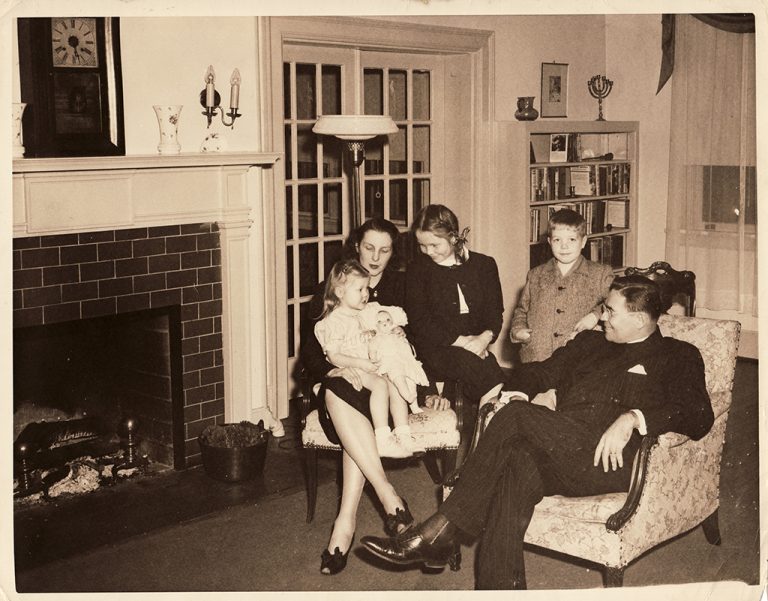 Brown, wife Kathleen, and children, circa 1957. Bishop Robert R. Brown papers, UALR.MS.0081.