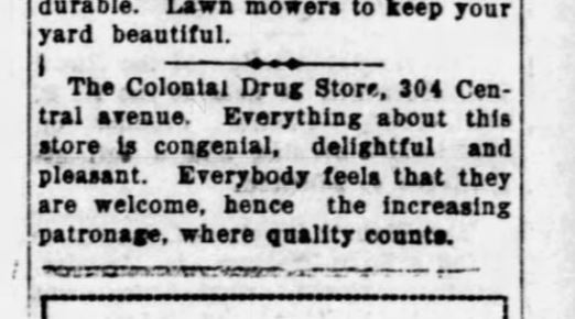 Advertisement for the Eisele's drug store from May 16, 1922