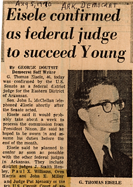 Newspaper article about Eisele's confirmation