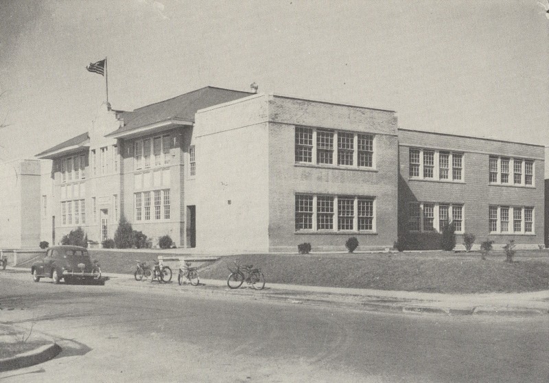Exterior of Merrill High School, 1952