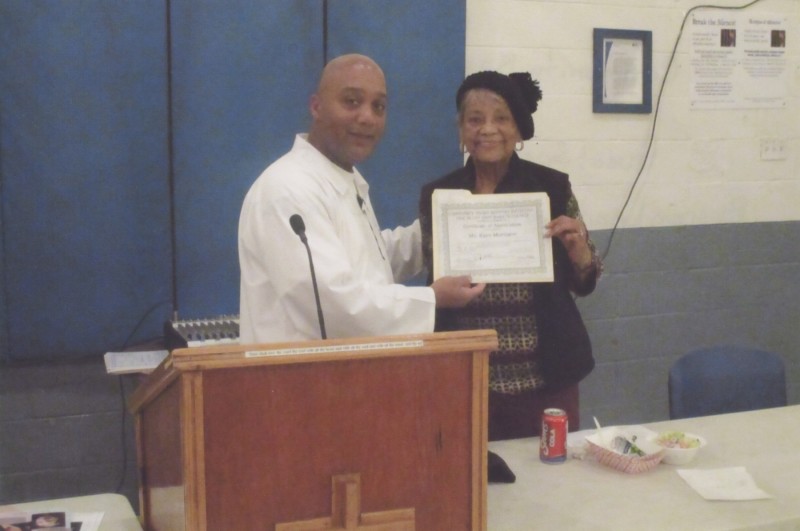 Raye Montague and Vonnie Moore-Shabazz at a Community Based Reentry Initiative graduation, 7 December 2016