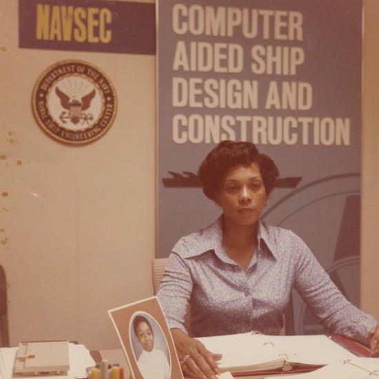 Montague at her desk at NAVSEC, circa 1970s Montague at her desk at NAVSEC, circa 1970s