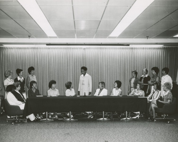 Montague presents at Federal Women's Week, 1974