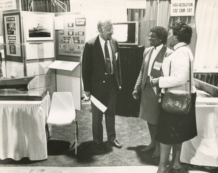Montague at a Navy computer graphics conference, undated