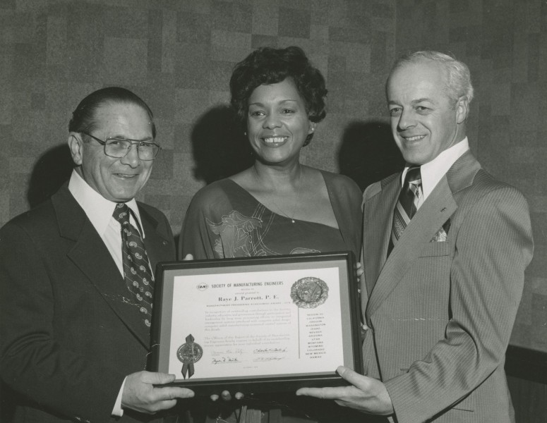 Montague receives the Society of Manufacturing Engineers (SME) award, October 1978