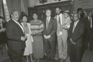 Signing the Civil Rights Bill of 1993