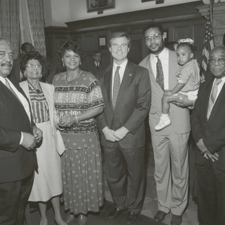 Signing the Civil Rights Bill of 1993