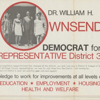 Dr. Townsend's campaign flyer for District 3, ca. 1991