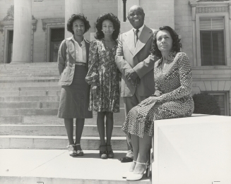 Dr. Townsend, his wife Billye, and two of their daughters, ca. 1977