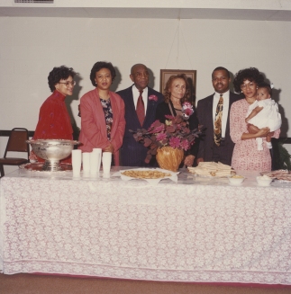 Dr. Townsend and his family at Mt. Zion Baptist Church, August 1993