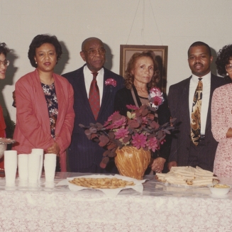 Dr. Townsend and his family at Mt. Zion Baptist Church, August 1993