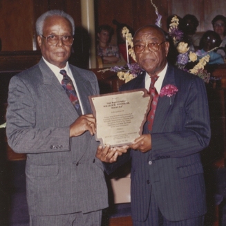 Ceremony at Mt. Zion Baptist Church honoring Dr. Townsend for twenty years of service, August 1993