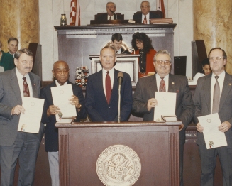 Honoring Veterans of World War II Purple Heart recipients at the capitol, April 1993