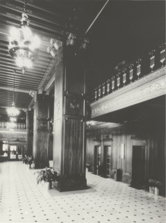 Lafayette Hotel lobby, undated