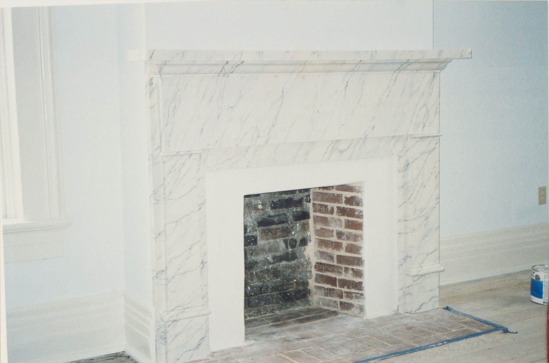 Restored marbled fireplace of the Moore-Horner House, 2005 Restored marbled fireplace of the Moore-Horner House, 2005