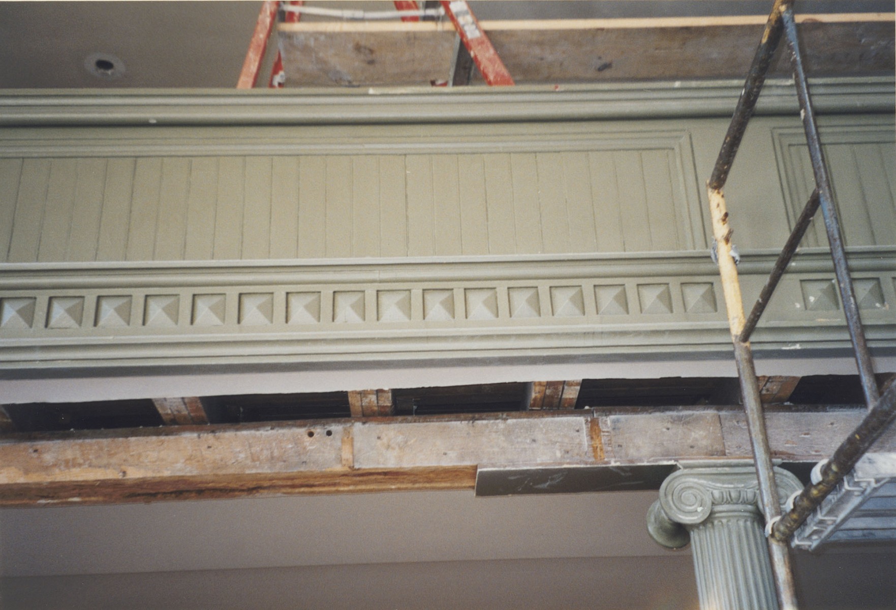 Restoration of the dilapidated wood furniture in the Old State House, 1998 Restoration of the dilapidated wood furniture in the Old State House, 1998