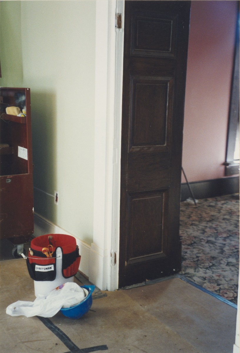 Old State House restoration in progress, 1998 Old State House restoration in progress, 1998