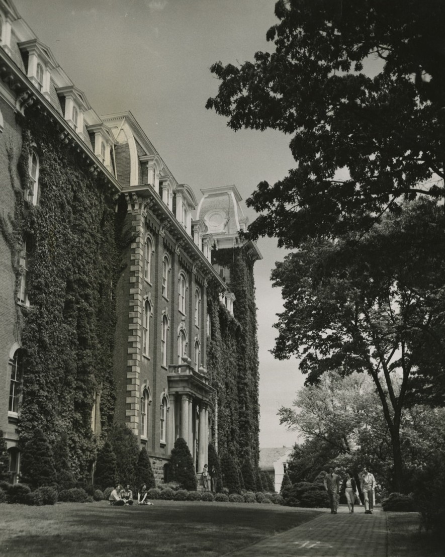 Exterior of the Old Main at the University of Arkansas, undated Exterior of the Old Main at the University of Arkansas, undated