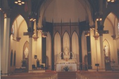 The pews and apse of the cathedral prior to the restoration, August 2004