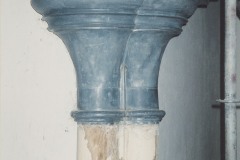 Damaged pillar with peeling plaster, October 2007